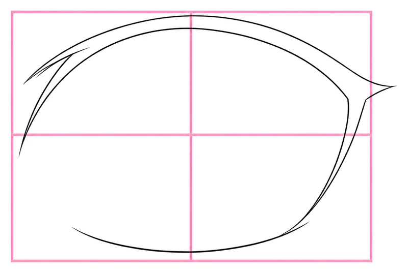 The upper eyelid line added above the eye shape