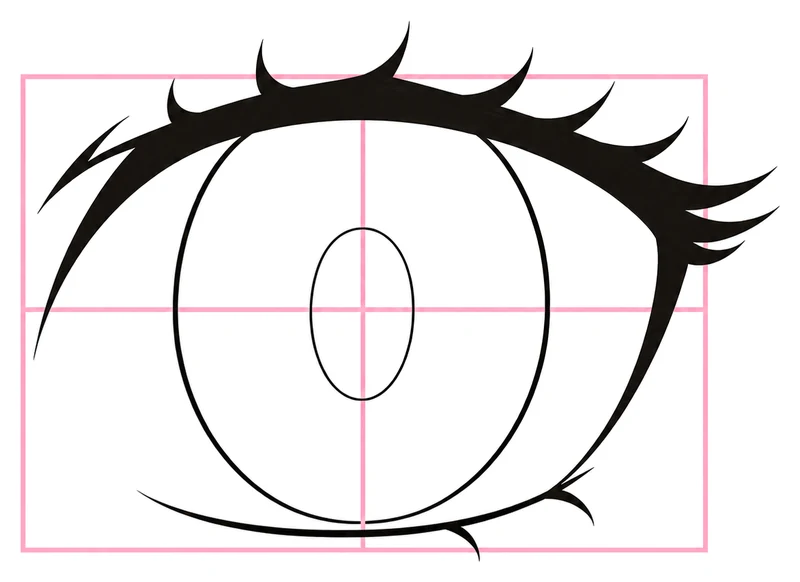 A thick upper lash line with upper and lower lashes added