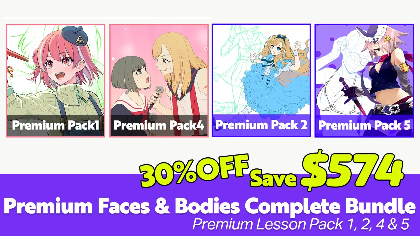 Premium Faces & Bodies Complete Bundle (Premium Lesson Pack 1, 2, 4 & 5)