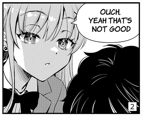 Panel 2: Ouch, yeah that's not good