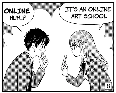 Panel 8: Online, huh? It's an online art school